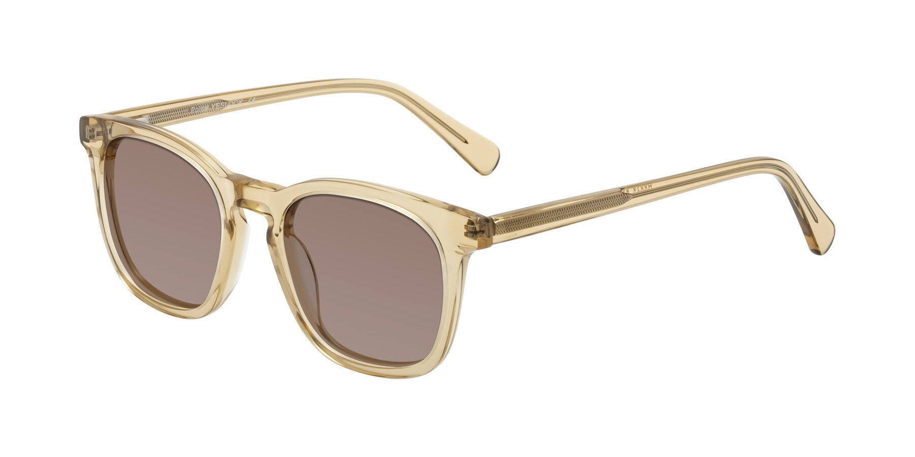 Angle of Polite in Champagne with Medium Brown Tinted Lenses