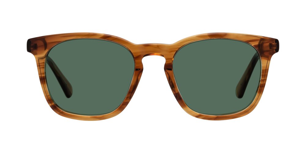 Polite - Amber Striped Polarized Sunglasses