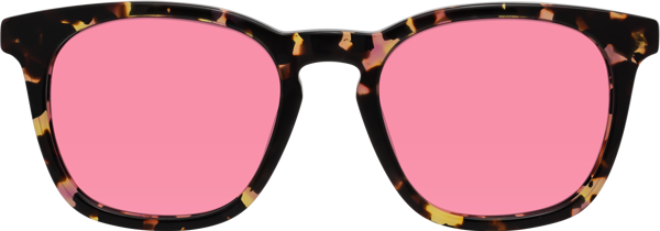 Tortoise/Red Keyhole Bridge Spring Hinges Trapezoid Tinted Sunglasses ...