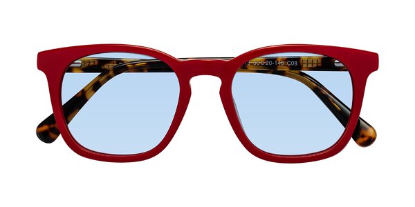 Front of Polite in Red/Tortoise