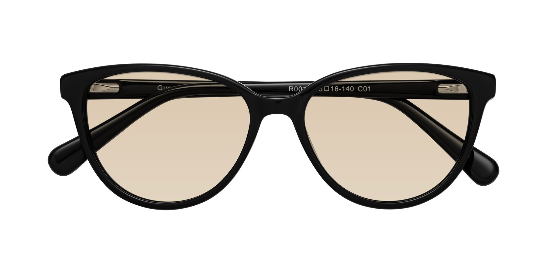 Folded Front of Guest in Black with Light Brown Tinted Lenses