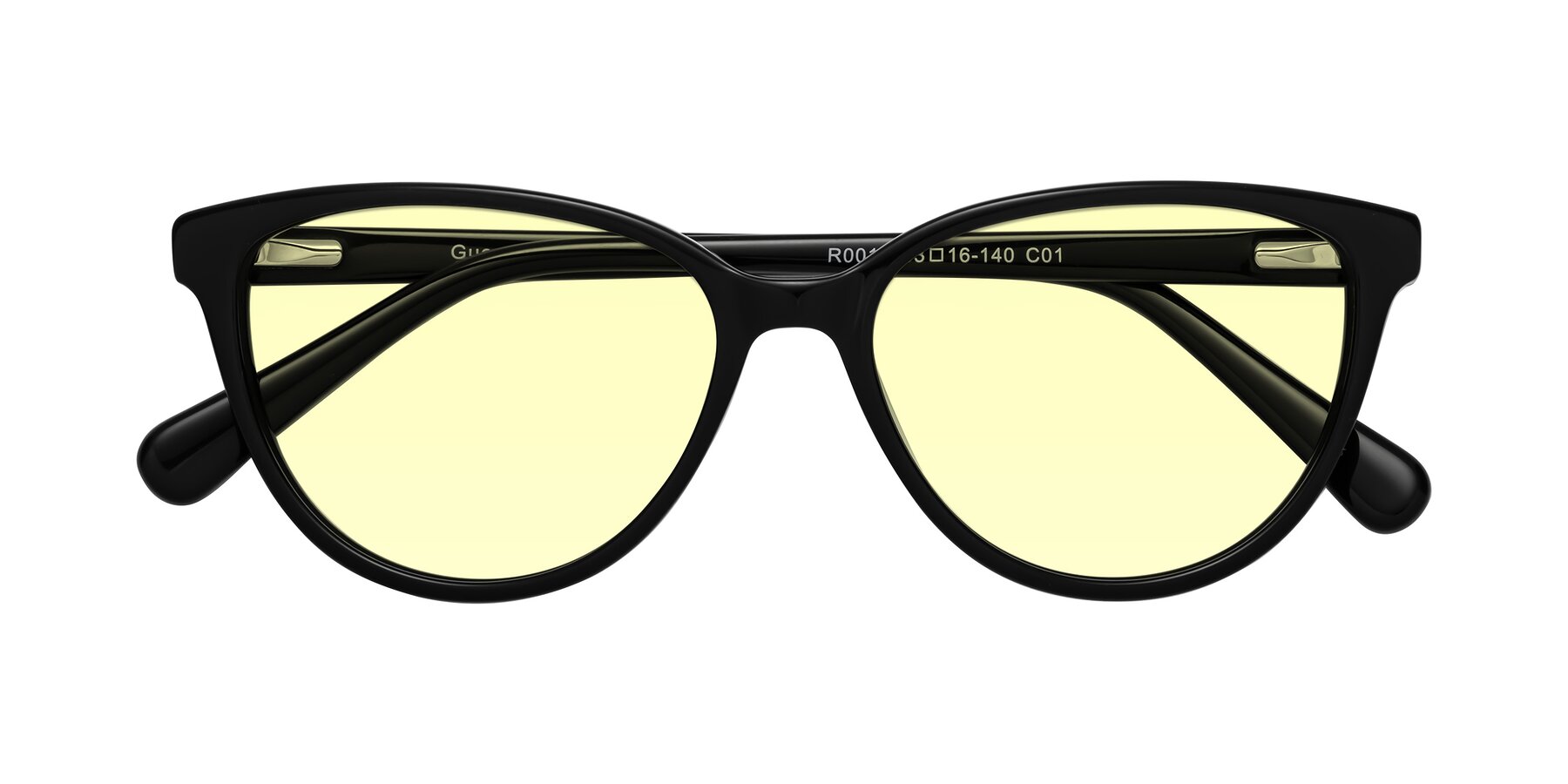 Folded Front of Guest in Black with Light Yellow Tinted Lenses