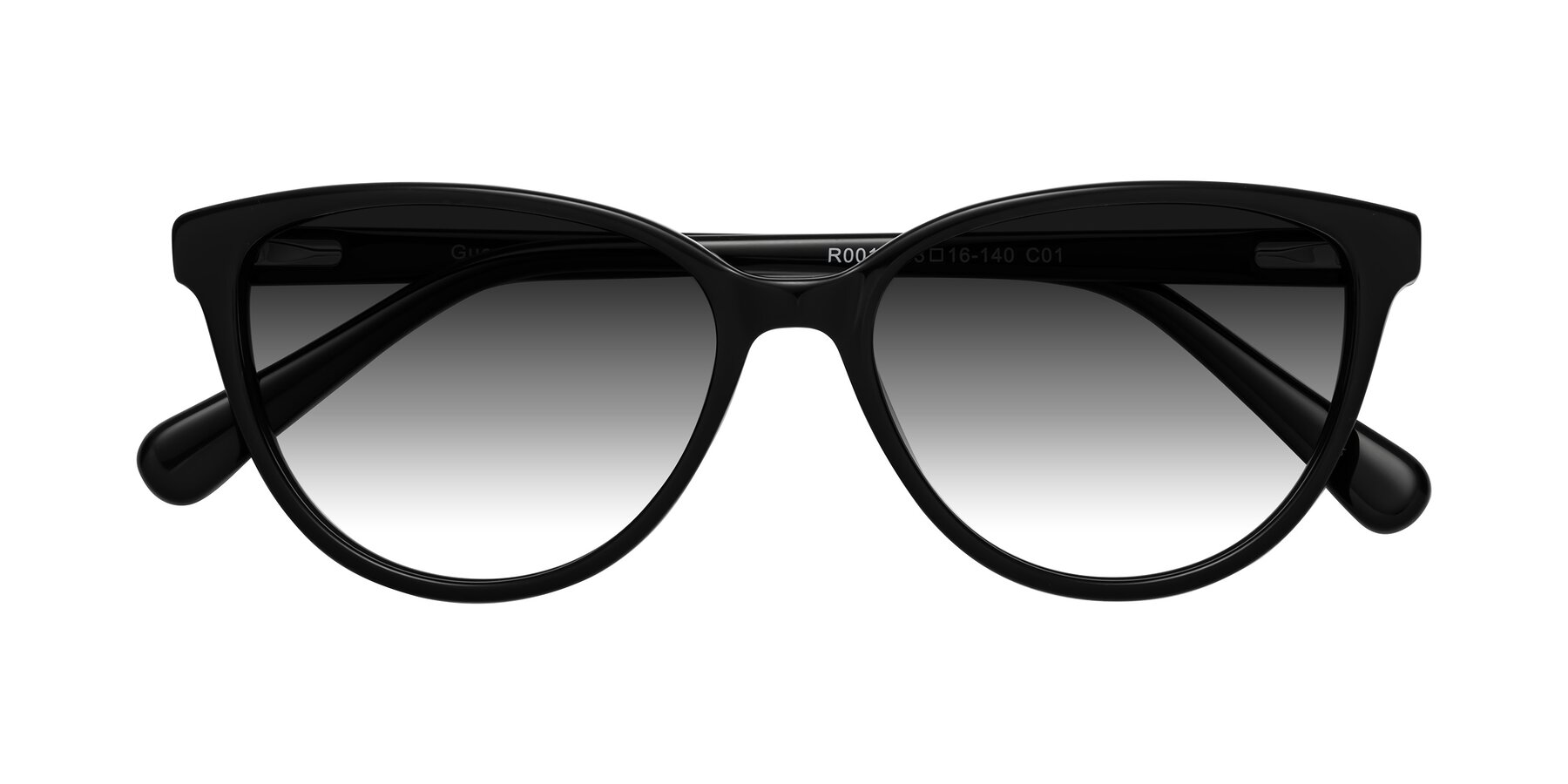 Folded Front of Guest in Black with Gray Gradient Lenses