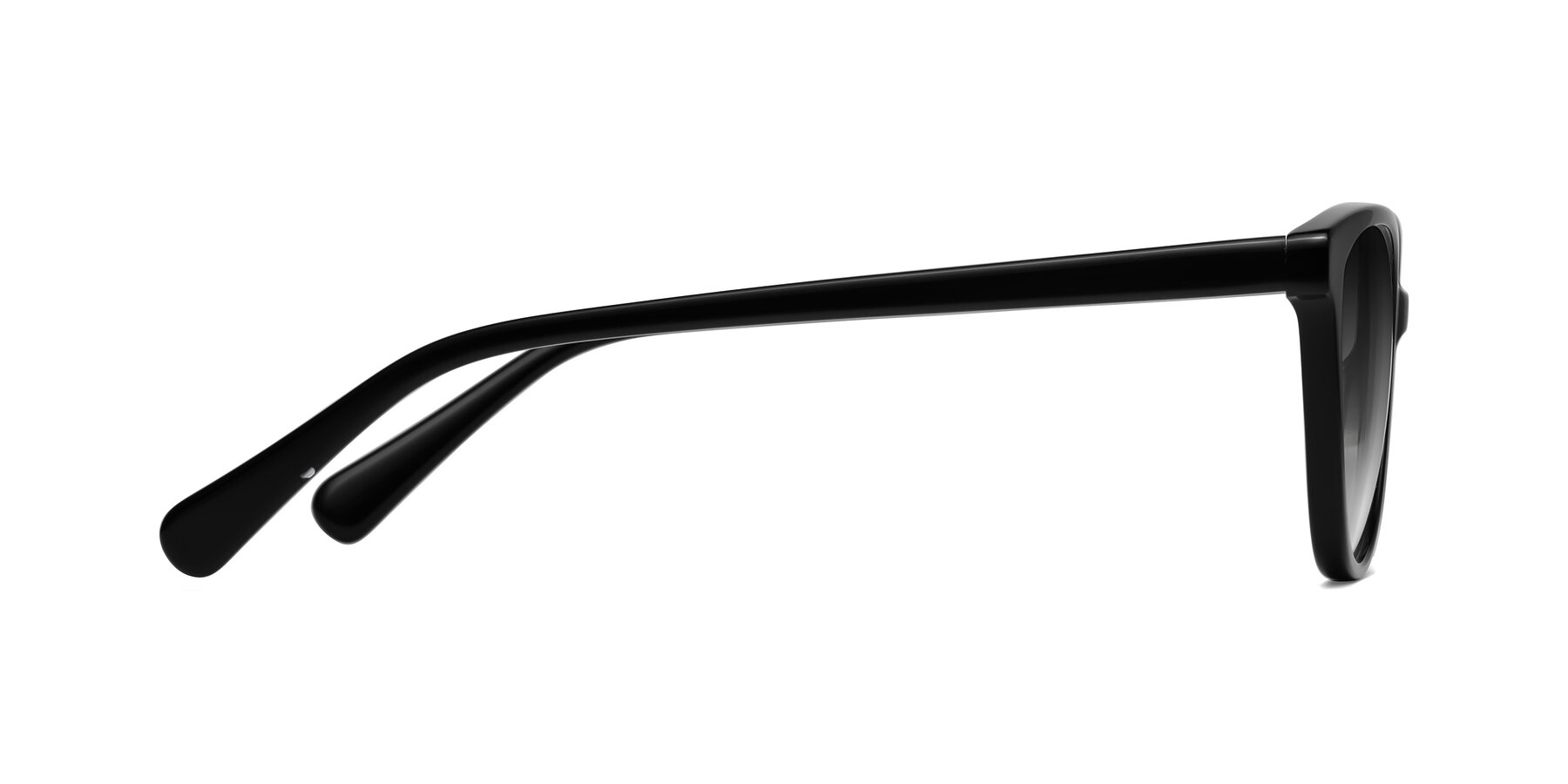 Side of Guest in Black with Gray Gradient Lenses