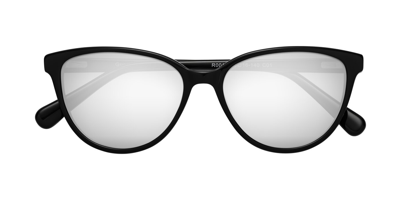 Guest - Black Flash Mirrored Sunglasses