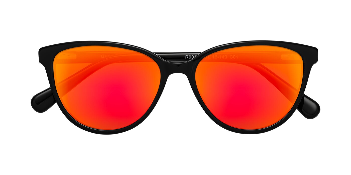 Guest - Black Flash Mirrored Sunglasses