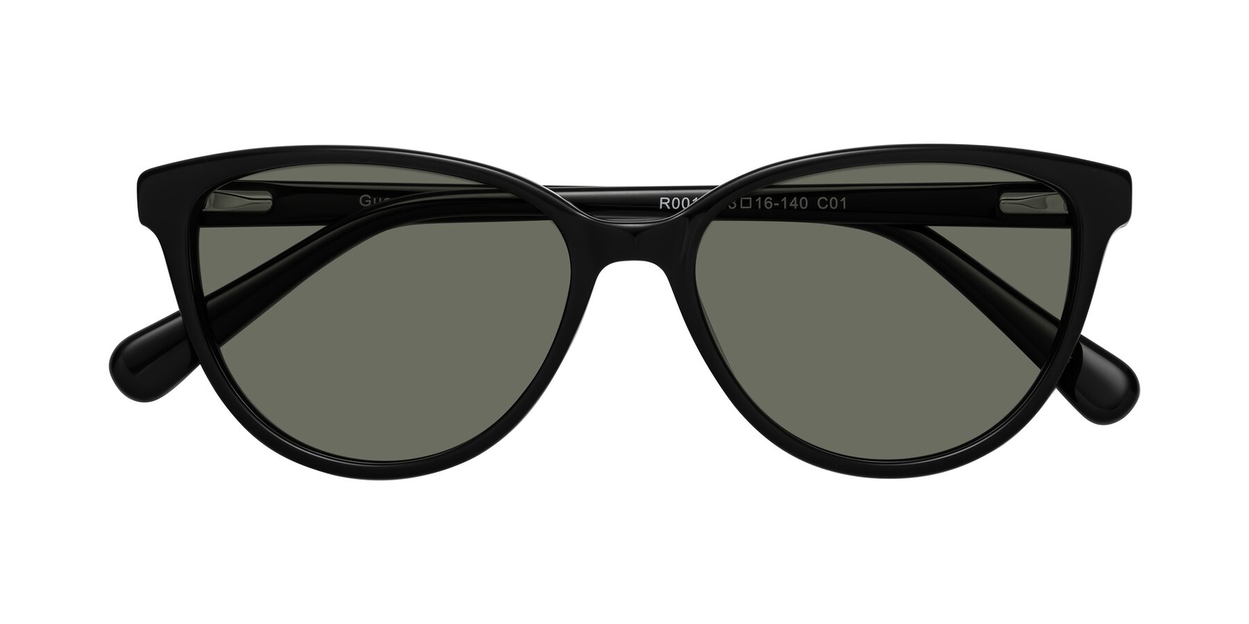 Folded Front of Guest in Black with Gray Polarized Lenses