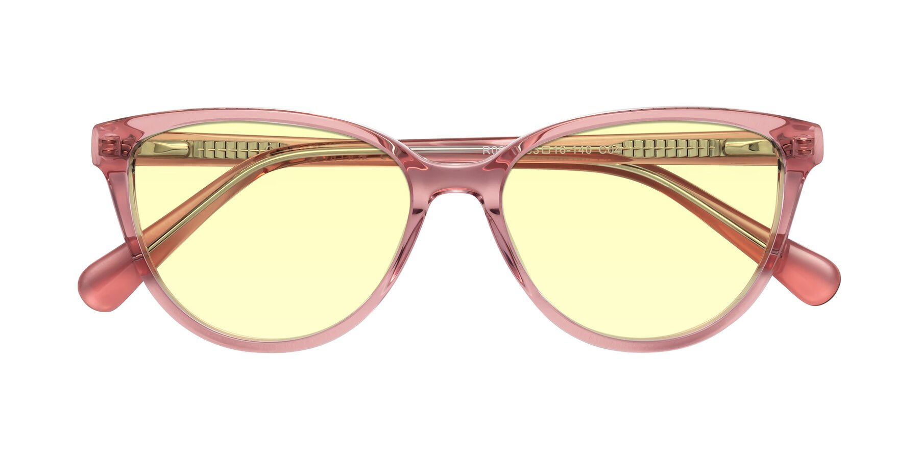 Folded Front of Guest in Pink with Light Yellow Tinted Lenses