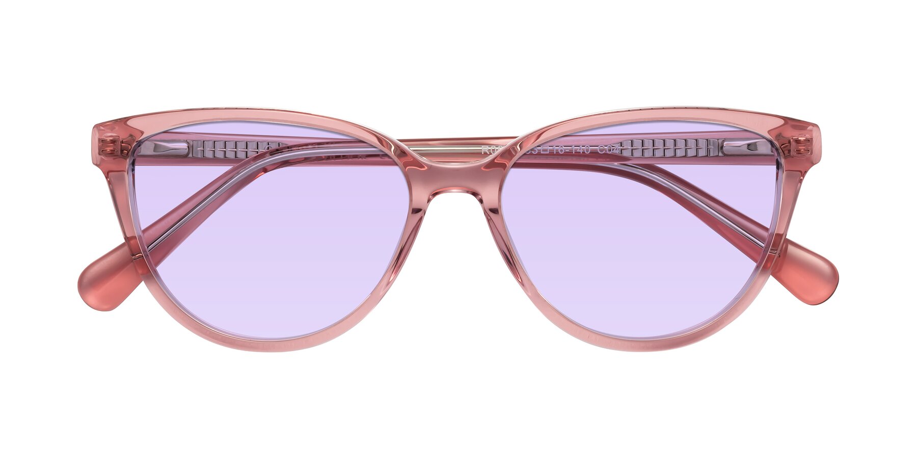 Folded Front of Guest in Pink with Light Purple Tinted Lenses