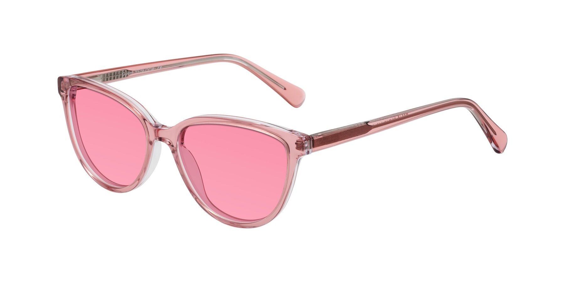 Angle of Guest in Pink with Pink Tinted Lenses