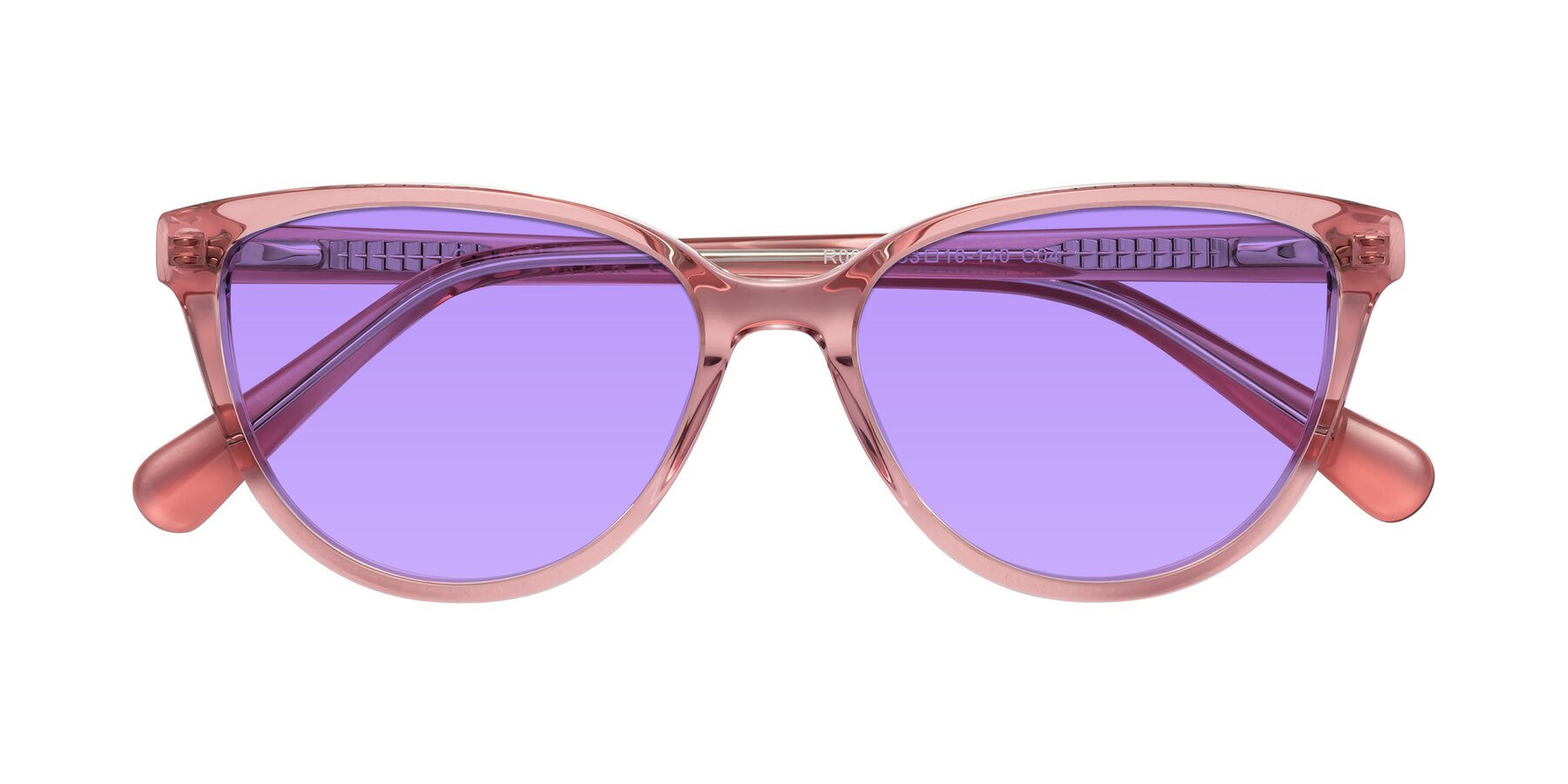 Folded Front of Guest in Pink with Medium Purple Tinted Lenses