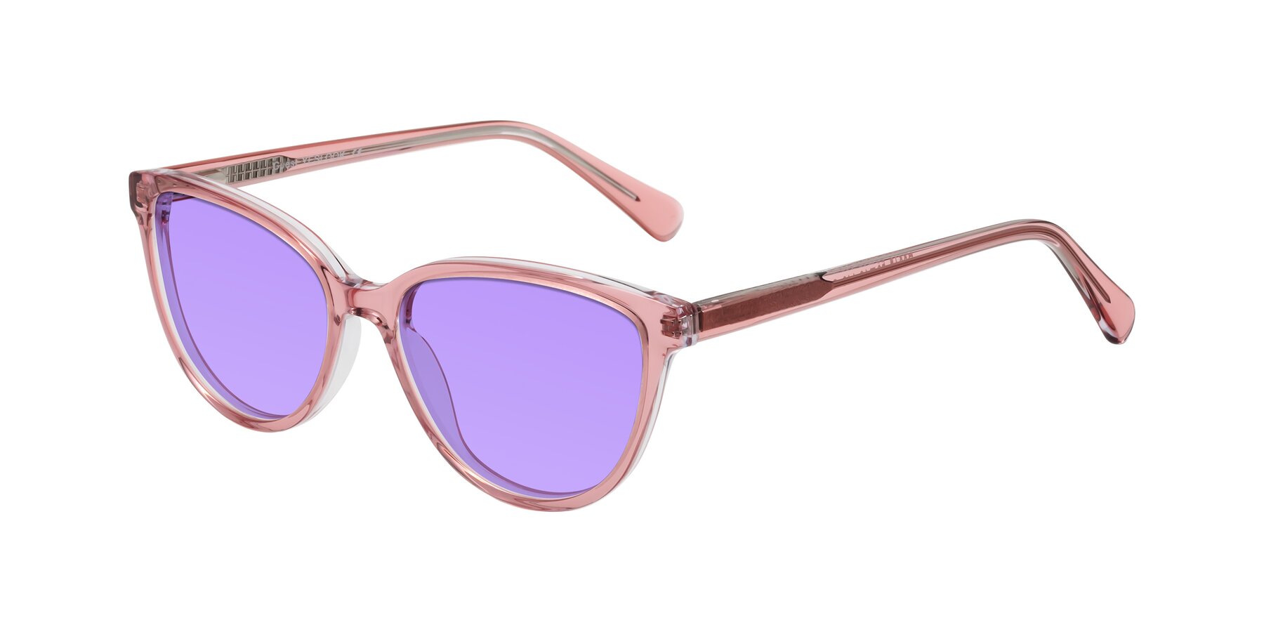 Angle of Guest in Pink with Medium Purple Tinted Lenses