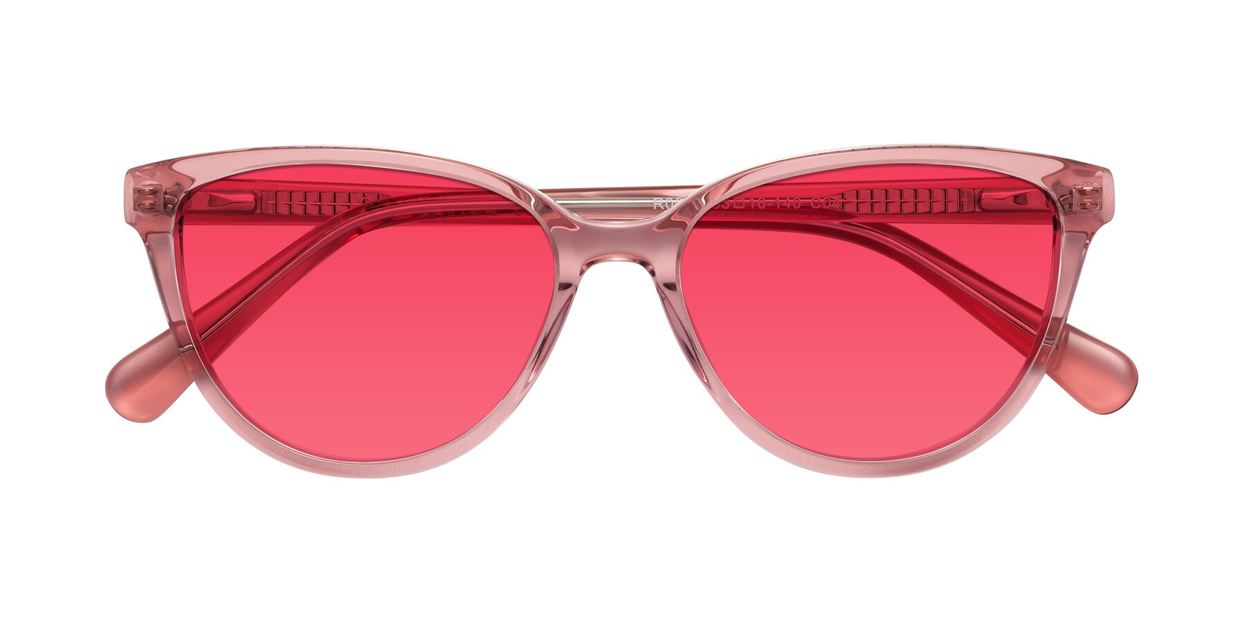 Folded Front of Guest in Pink with Red Tinted Lenses