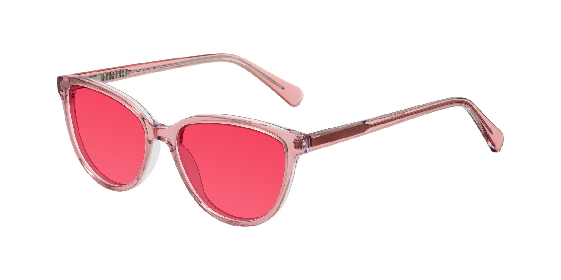 Angle of Guest in Pink with Red Tinted Lenses