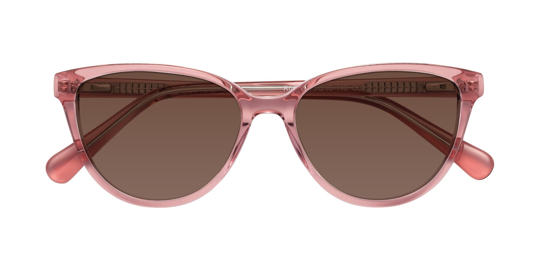 Folded Front of Guest in Pink with Brown Tinted Lenses