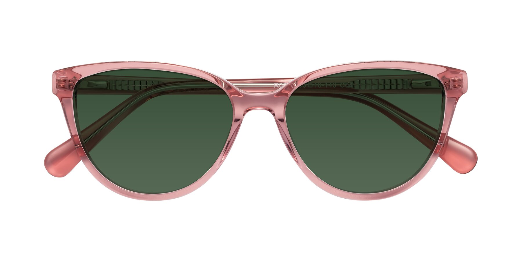 Folded Front of Guest in Pink with Green Tinted Lenses