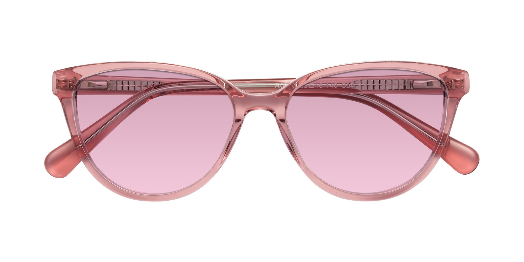 Folded Front of Guest in Pink with Light Wine Tinted Lenses