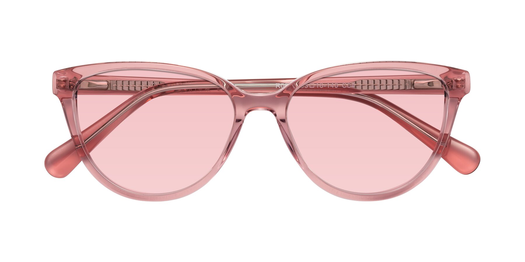 Folded Front of Guest in Pink with Light Garnet Tinted Lenses