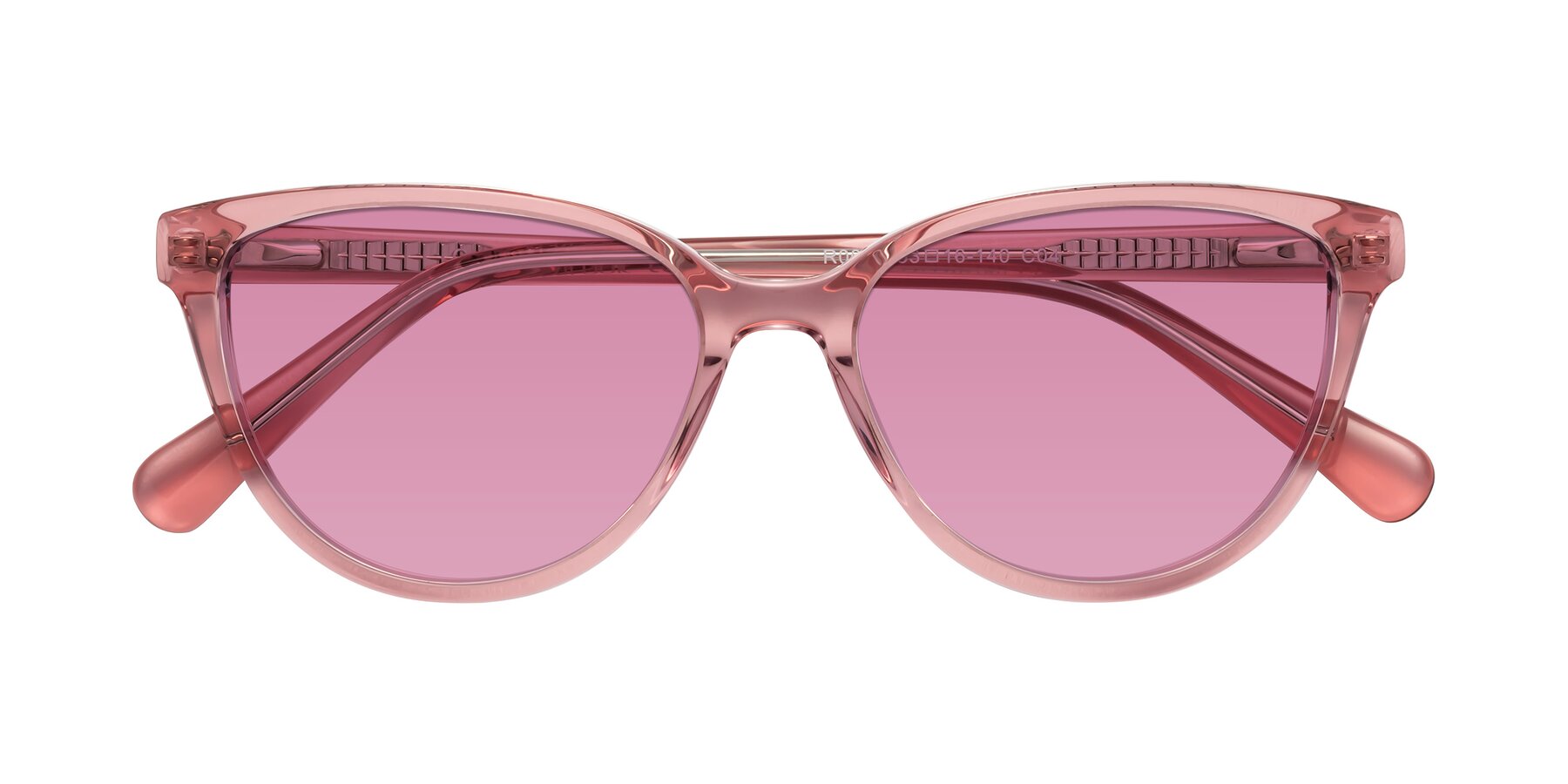 Folded Front of Guest in Pink with Medium Wine Tinted Lenses