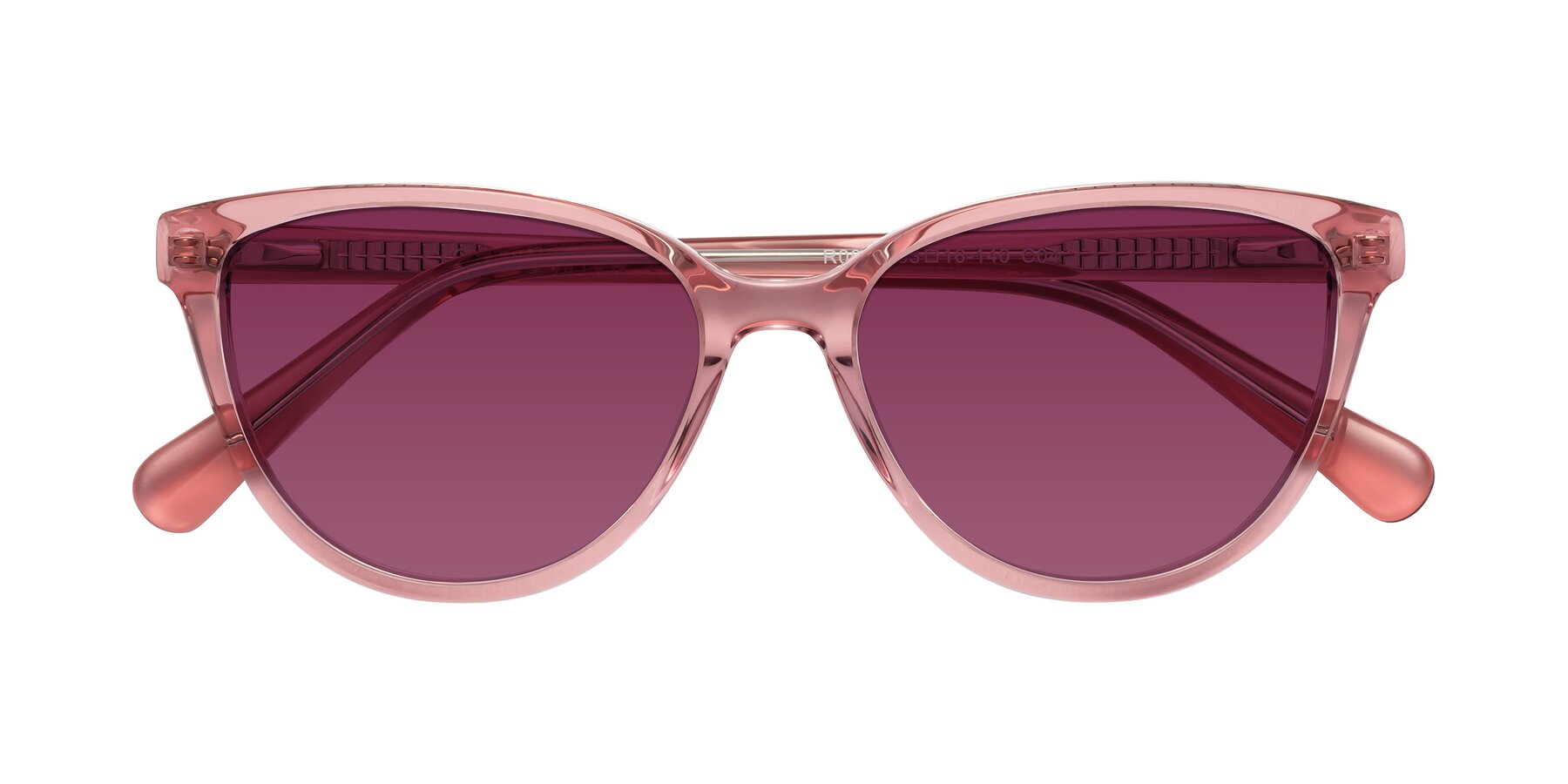 Folded Front of Guest in Pink with Wine Tinted Lenses