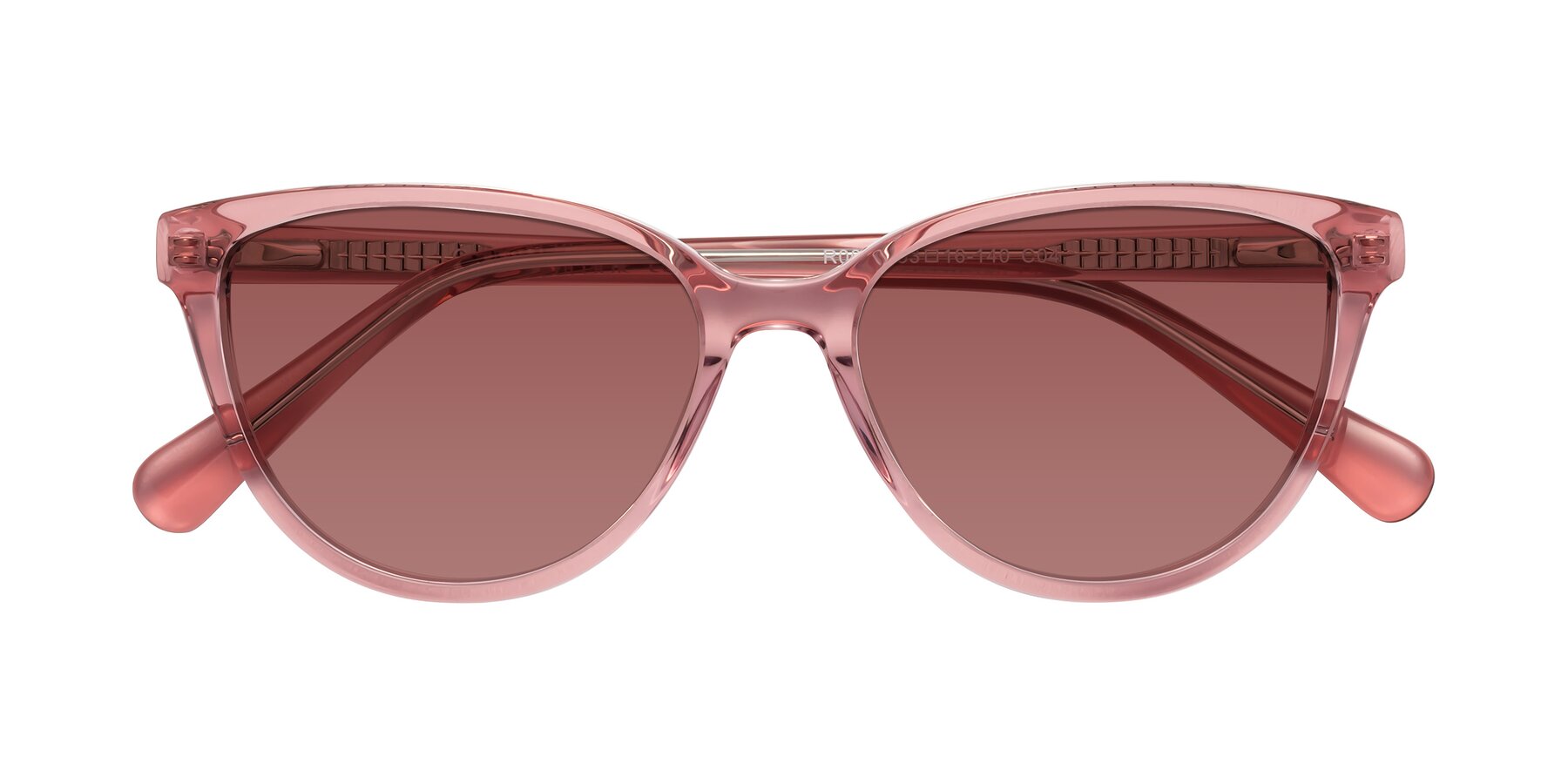 Folded Front of Guest in Pink with Garnet Tinted Lenses