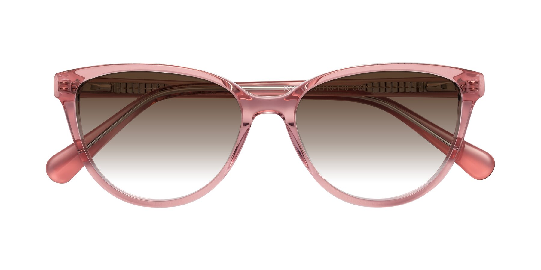 Folded Front of Guest in Pink with Brown Gradient Lenses