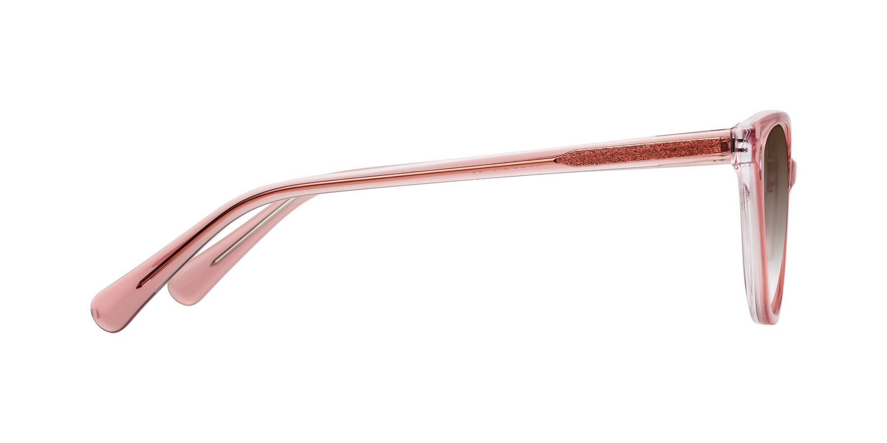 Side of Guest in Pink with Brown Gradient Lenses