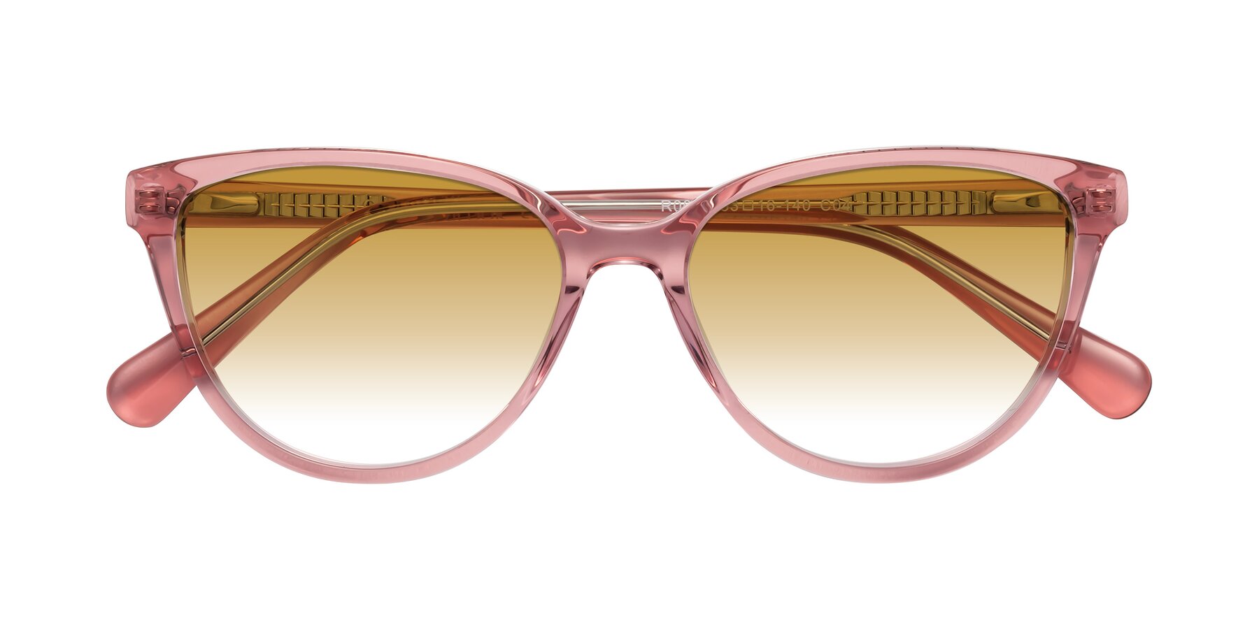 Folded Front of Guest in Pink with Champagne Gradient Lenses