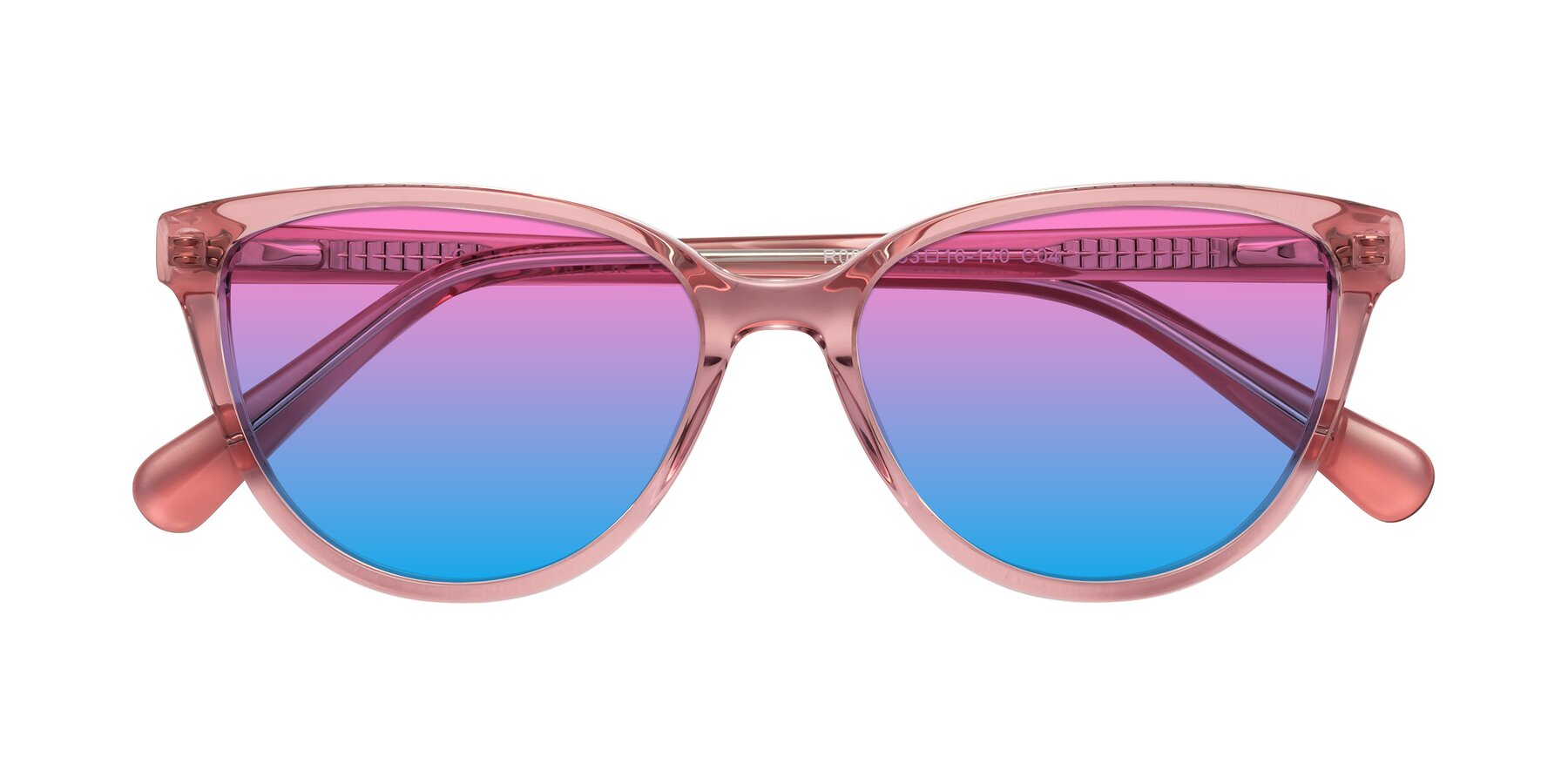 Folded Front of Guest in Pink with Pink / Blue Gradient Lenses