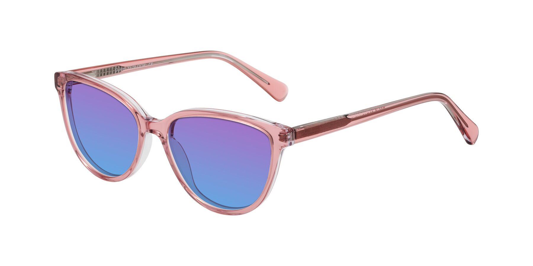 Angle of Guest in Pink with Purple / Blue Gradient Lenses