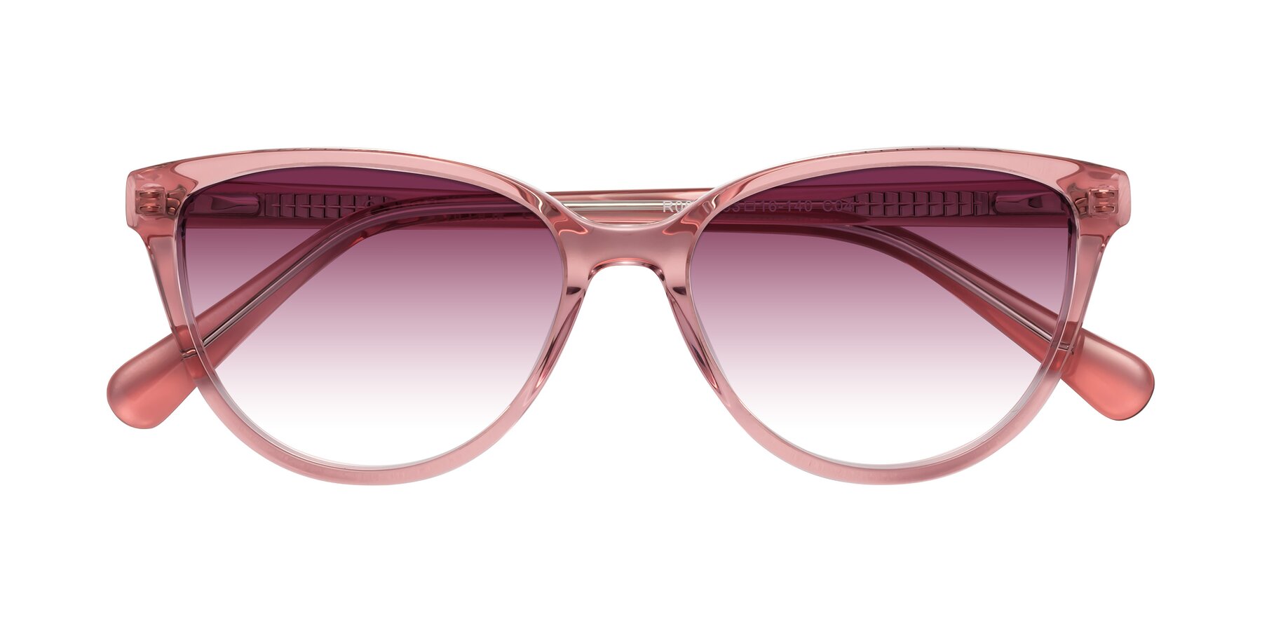 Folded Front of Guest in Pink with Wine Gradient Lenses