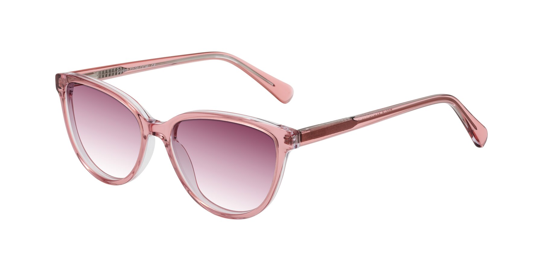 Angle of Guest in Pink with Wine Gradient Lenses