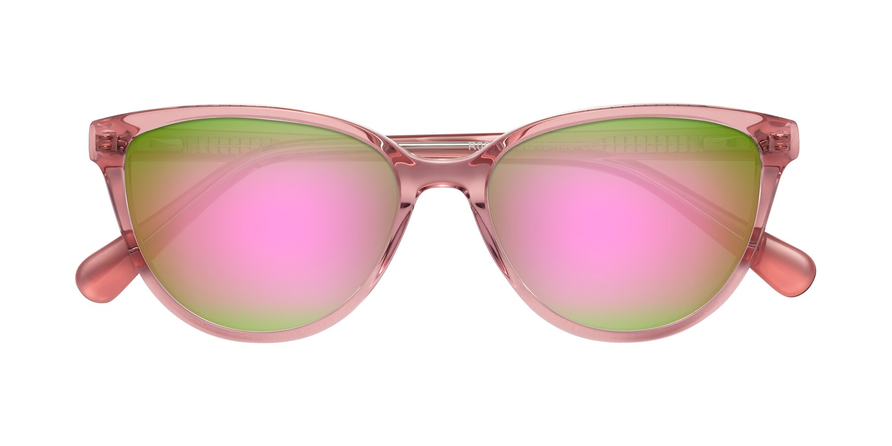 Folded Front of Guest in Pink with Pink Mirrored Lenses