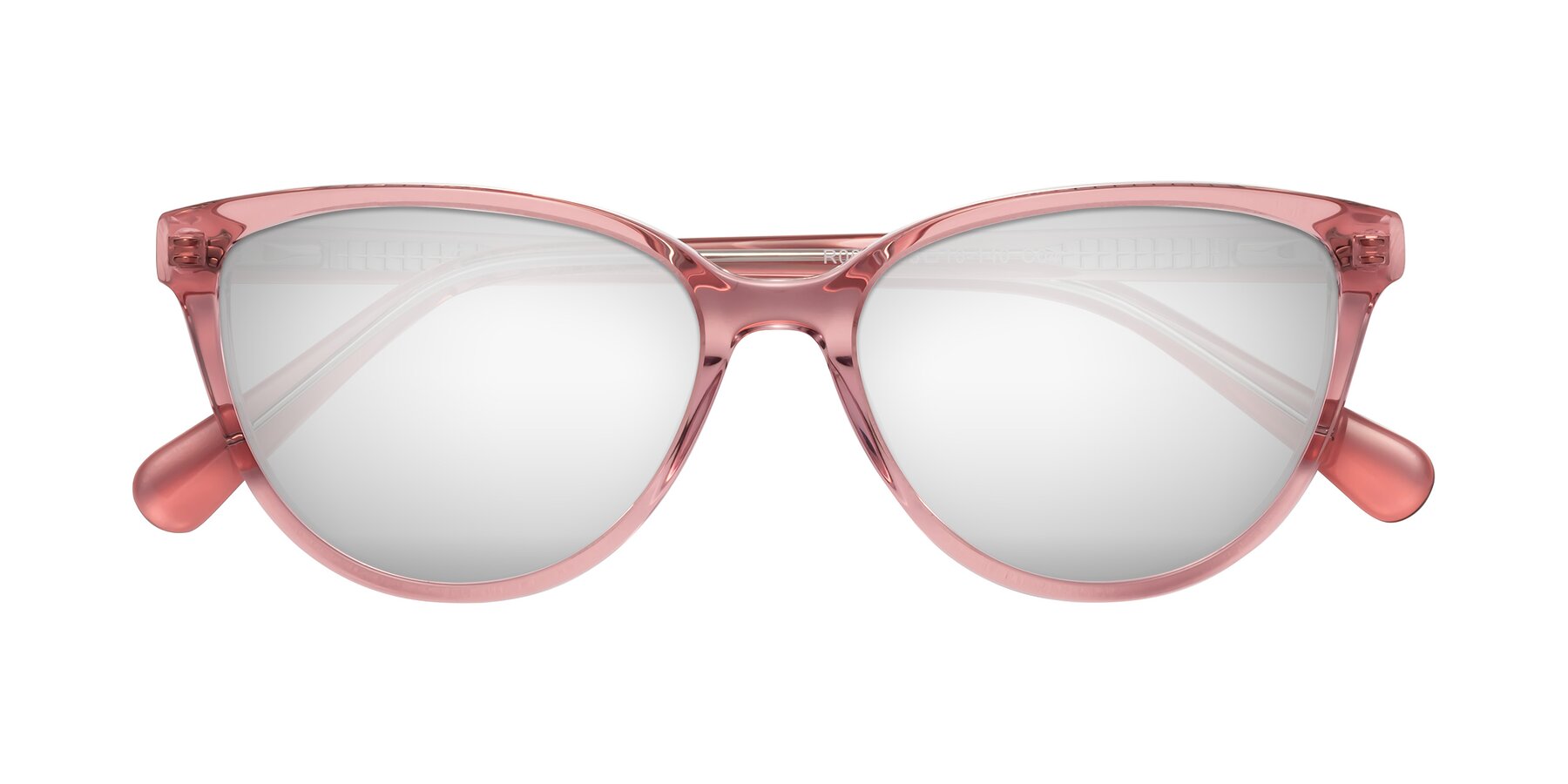 Folded Front of Guest in Pink with Silver Mirrored Lenses