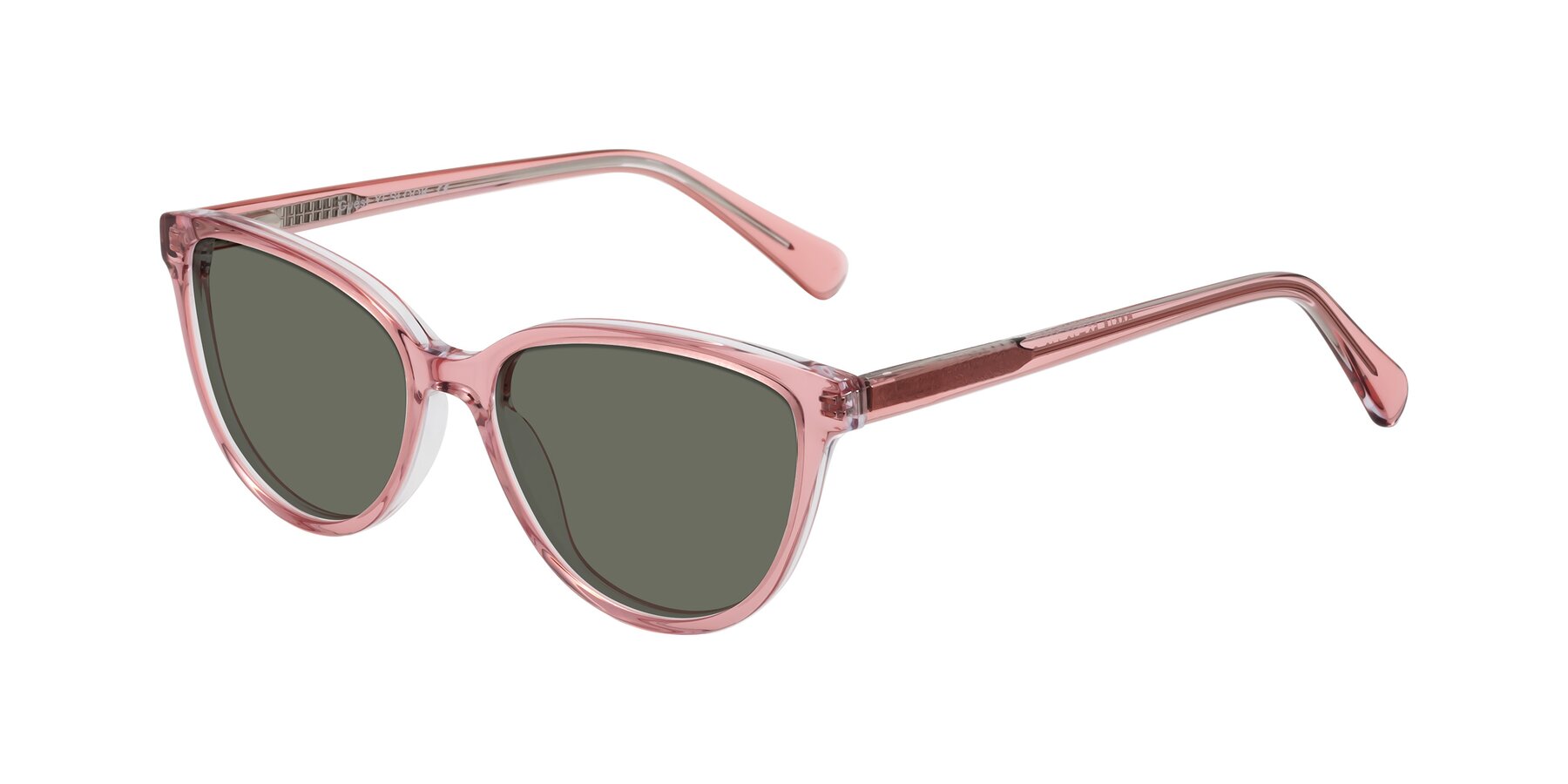 Angle of Guest in Pink with Gray Polarized Lenses