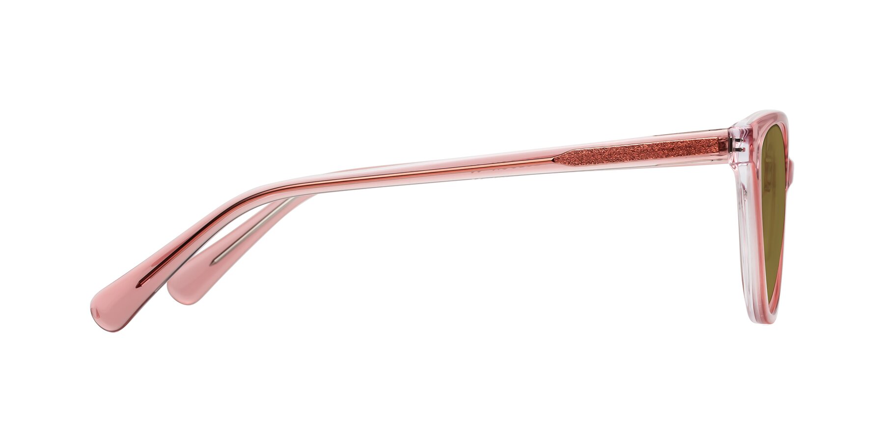 Side of Guest in Pink with Brown Polarized Lenses