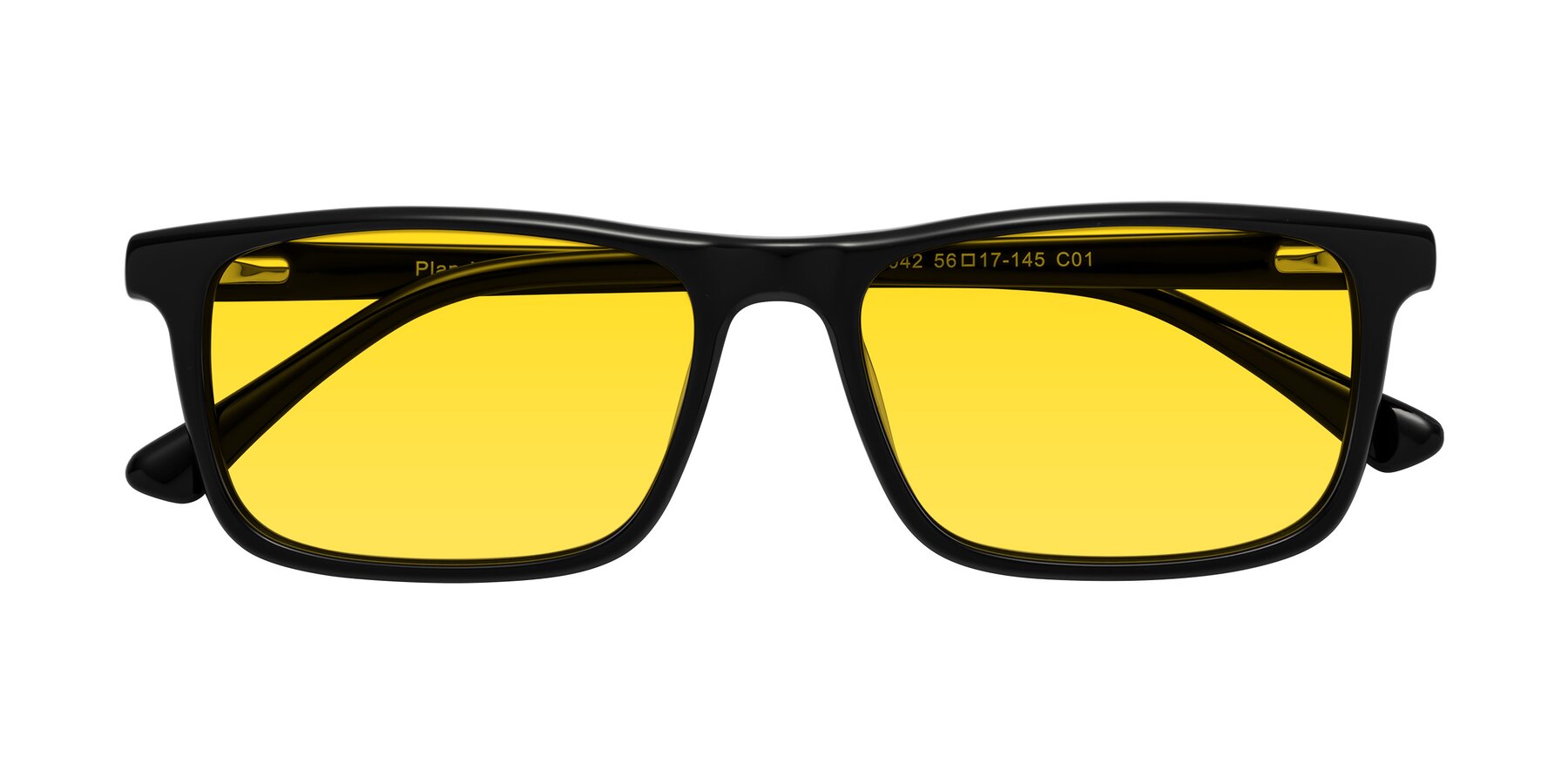 Folded Front of Plan in Black with Yellow Tinted Lenses