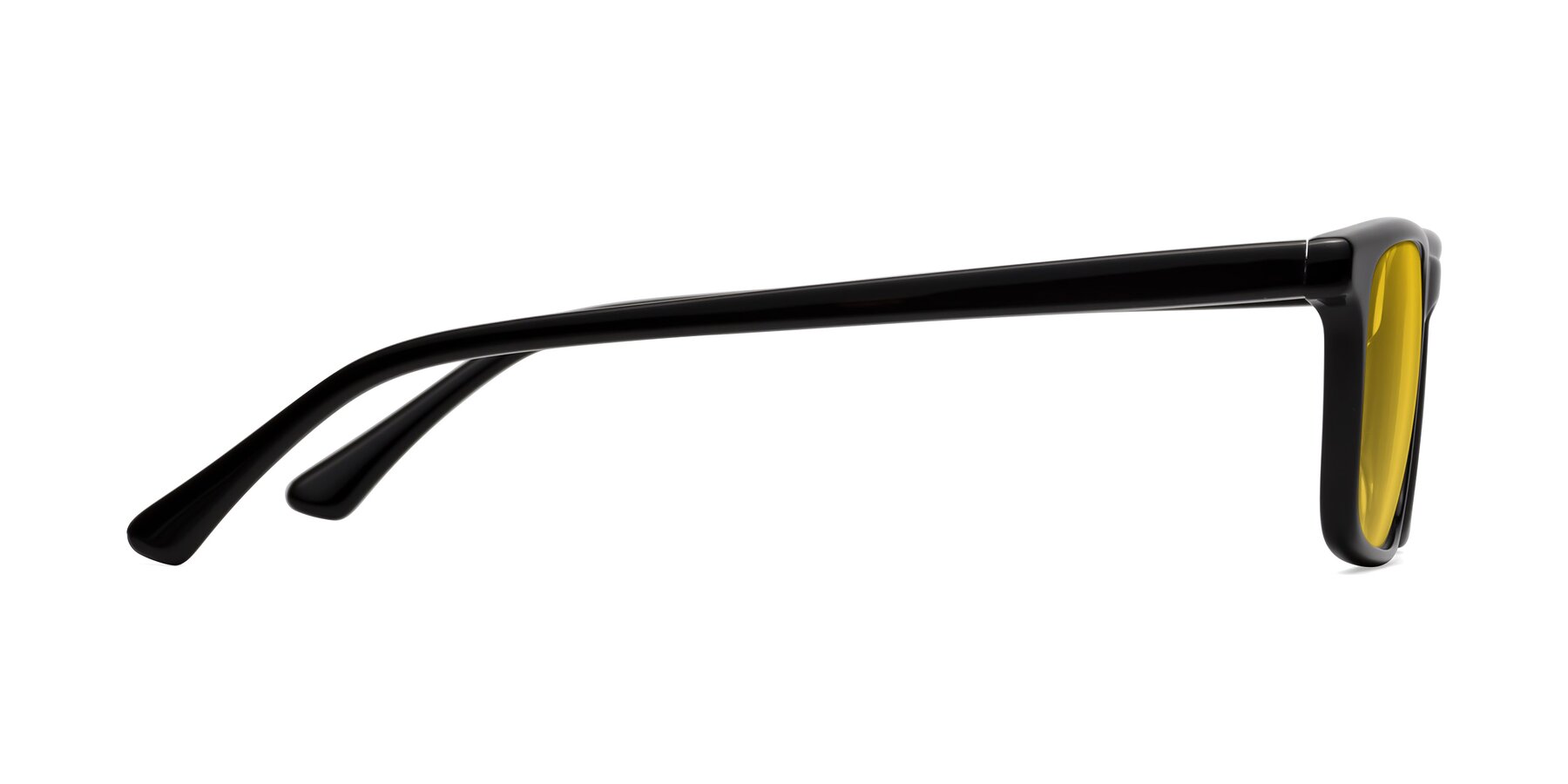 Side of Plan in Black with Yellow Tinted Lenses