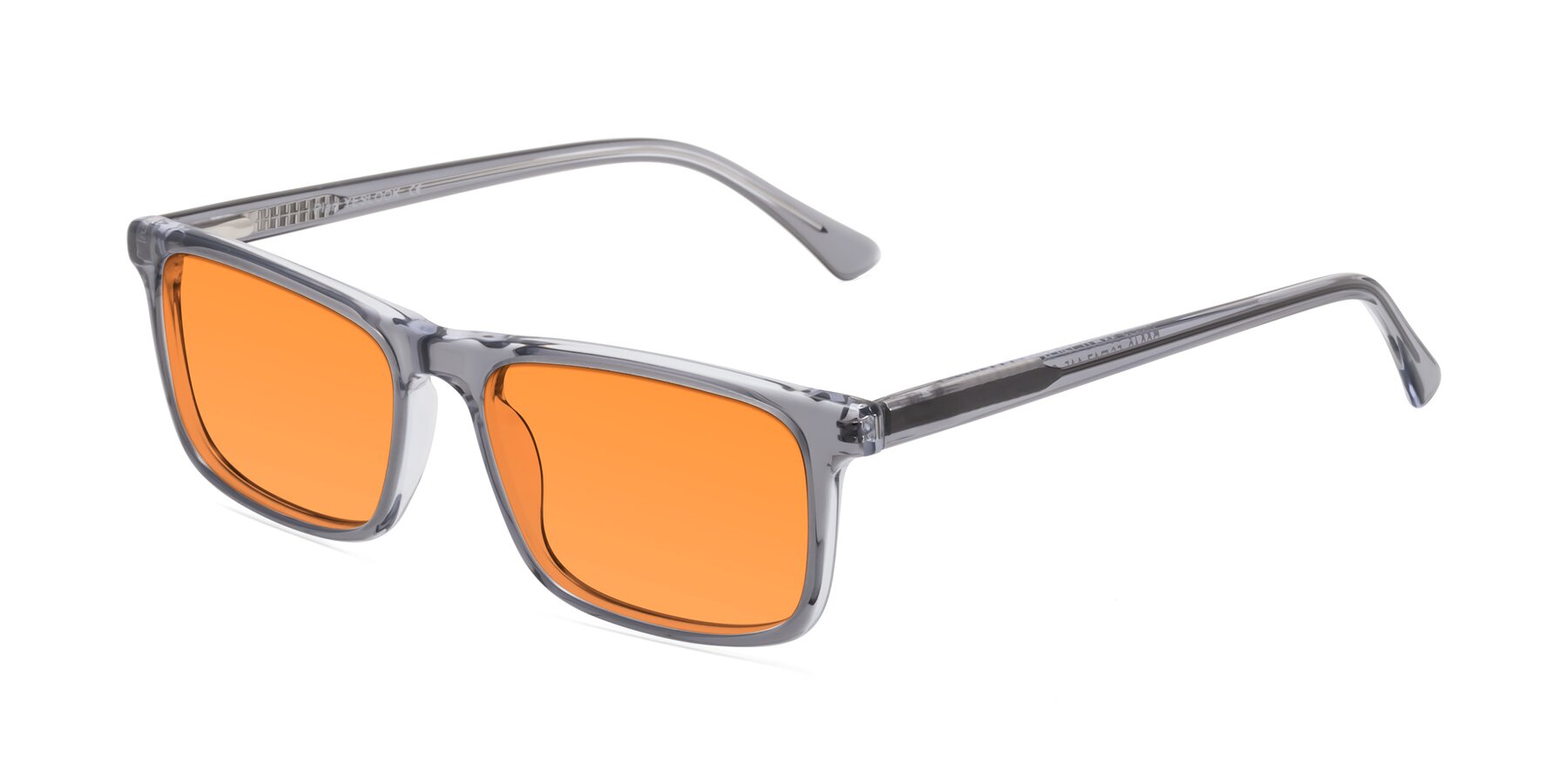 Angle of Plan in Gray with Orange Tinted Lenses