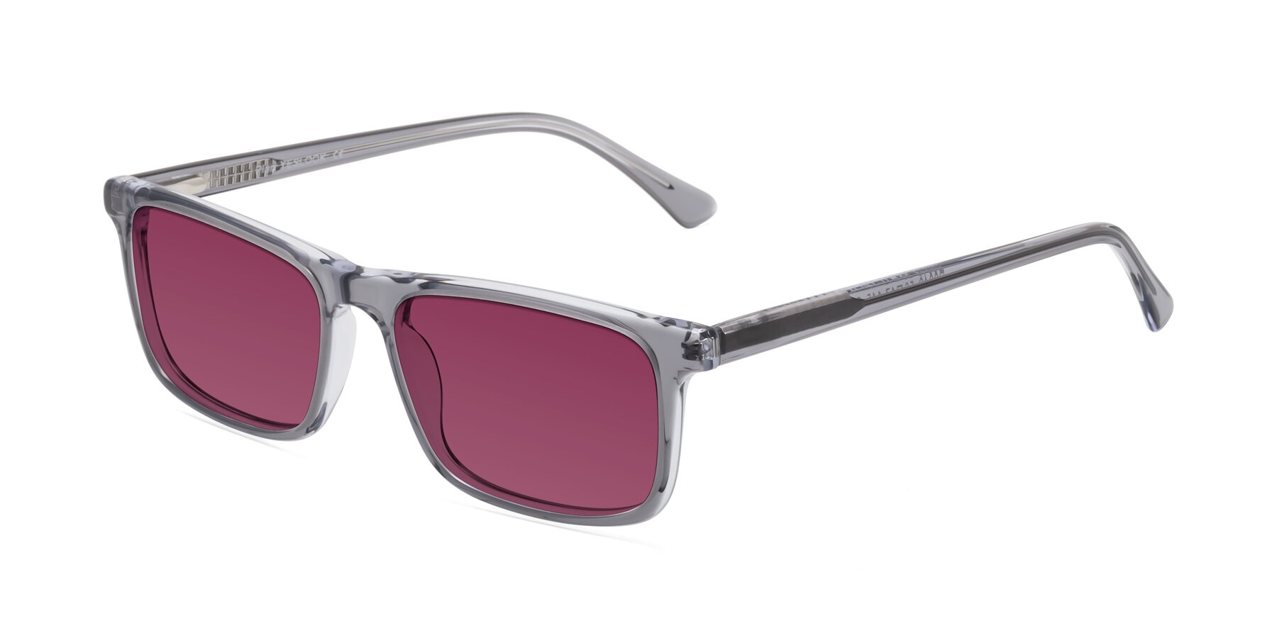 Angle of Plan in Gray with Wine Tinted Lenses