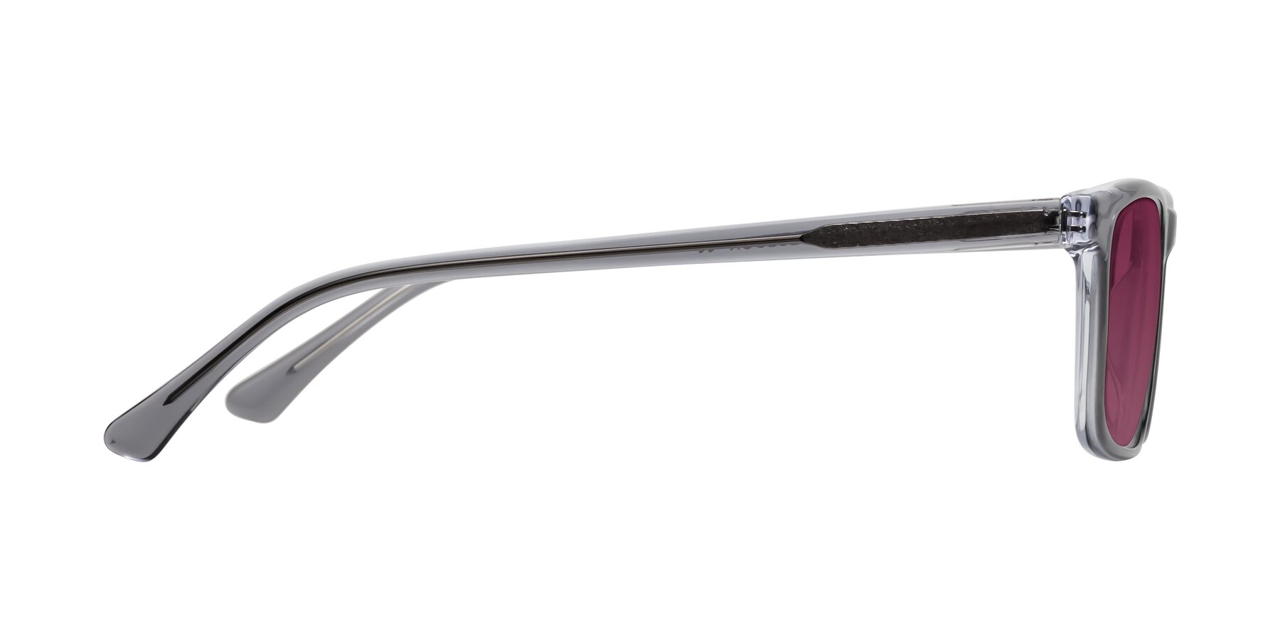 Side of Plan in Gray with Wine Tinted Lenses