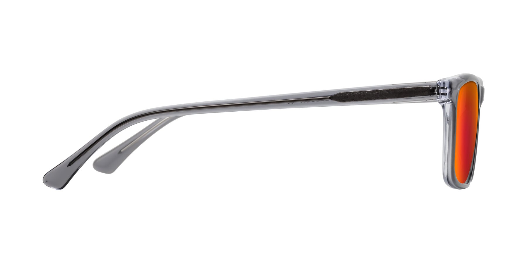 Side of Plan in Gray with Red Gold Mirrored Lenses