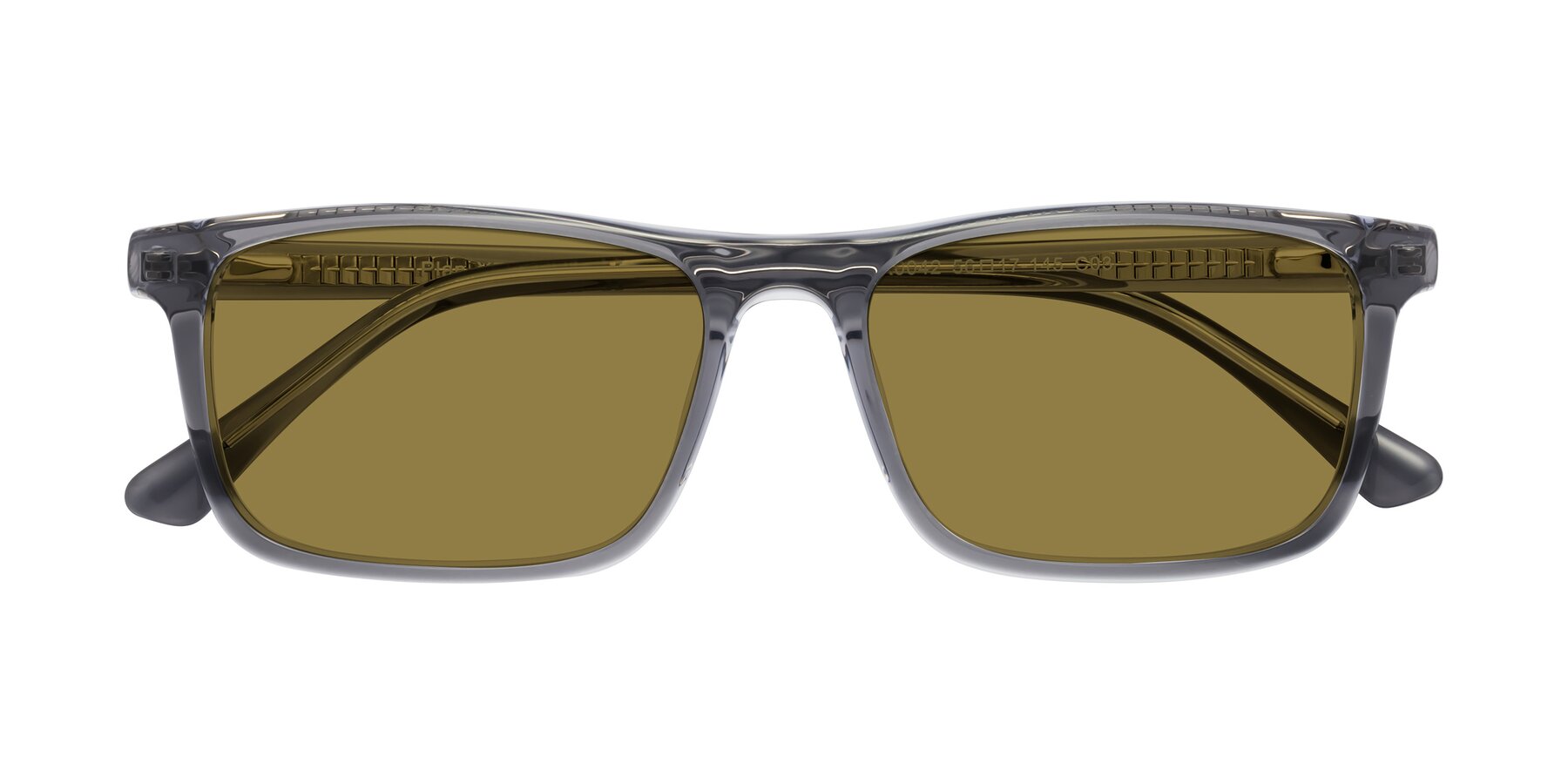 Folded Front of Plan in Gray with Brown Polarized Lenses