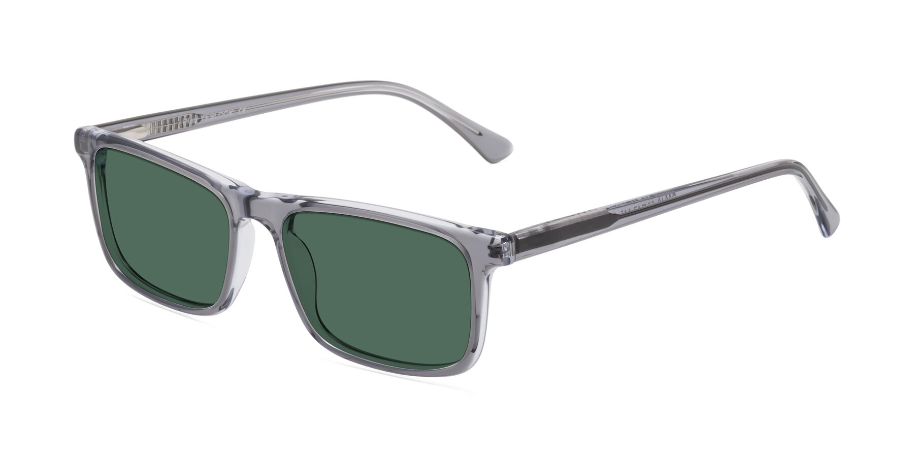 Angle of Plan in Gray with Green Polarized Lenses