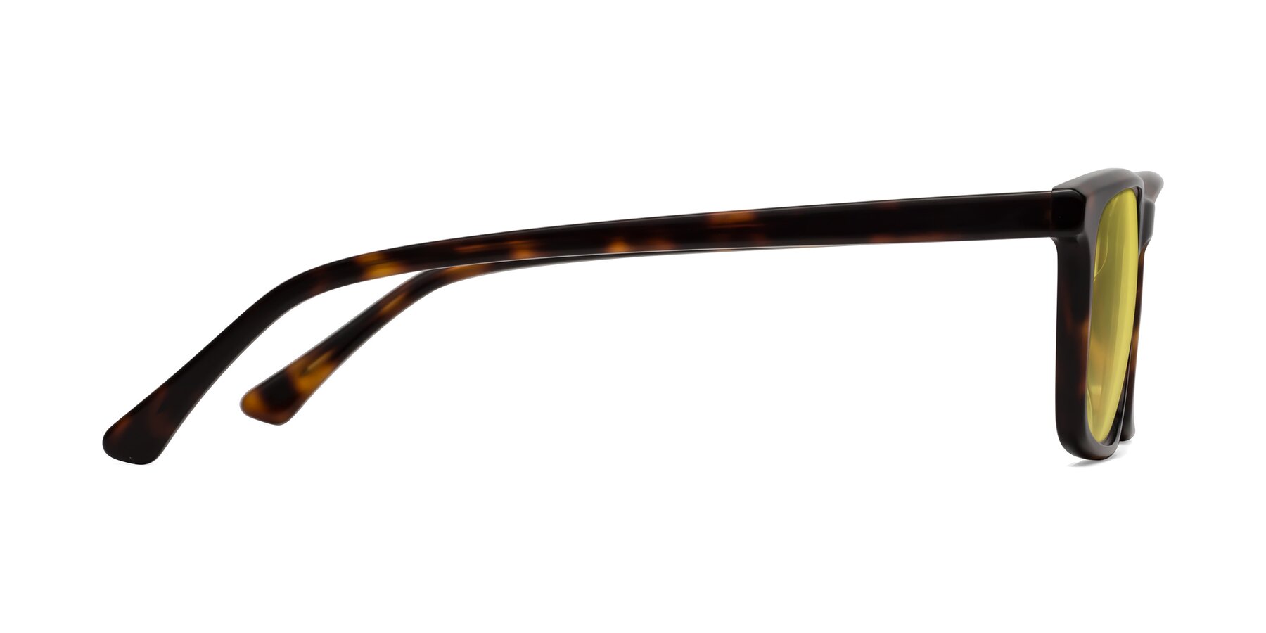 Side of Plan in Tortoise with Medium Yellow Tinted Lenses