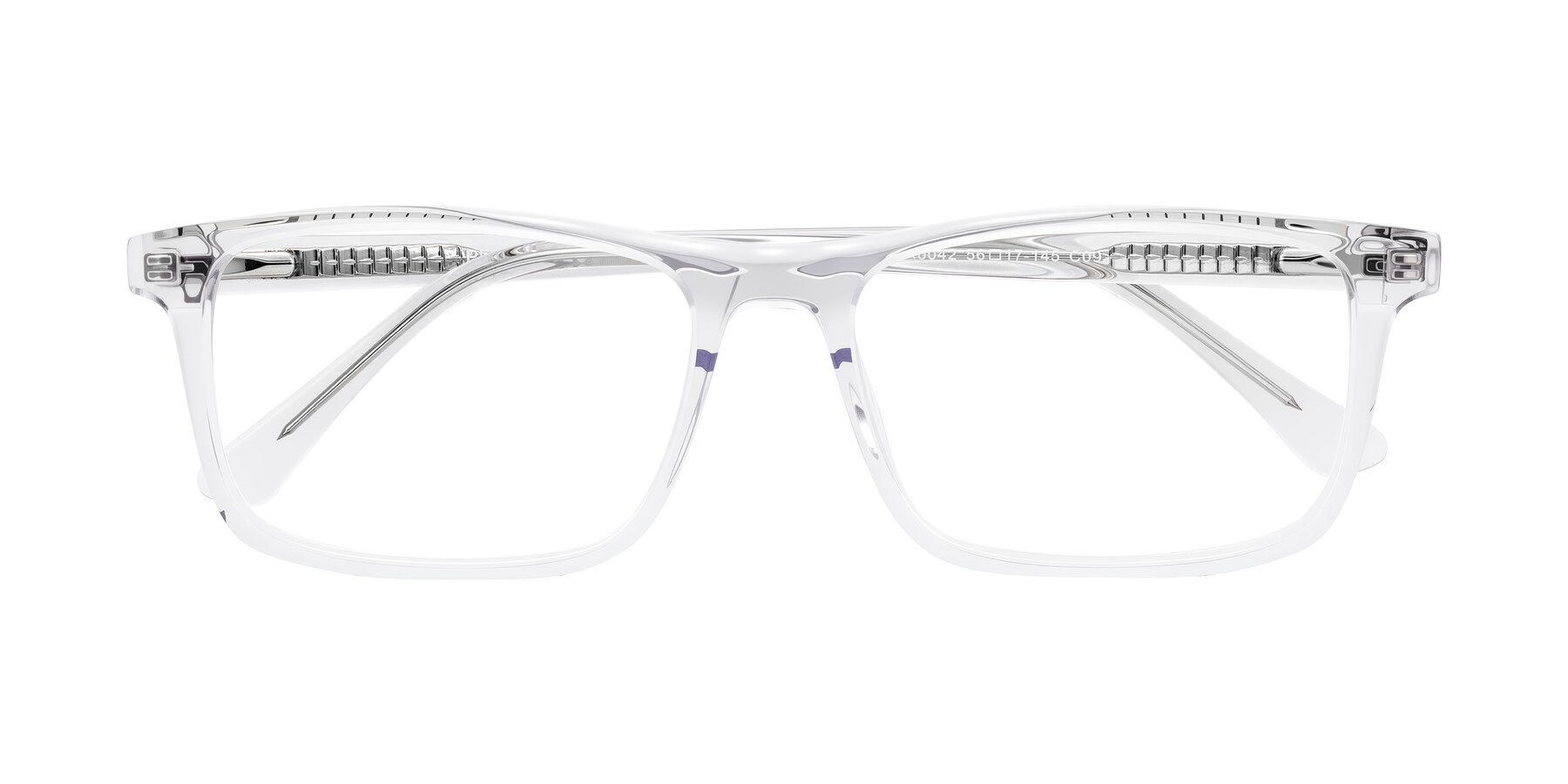 Folded Front of Plan in Clear with Clear Eyeglass Lenses
