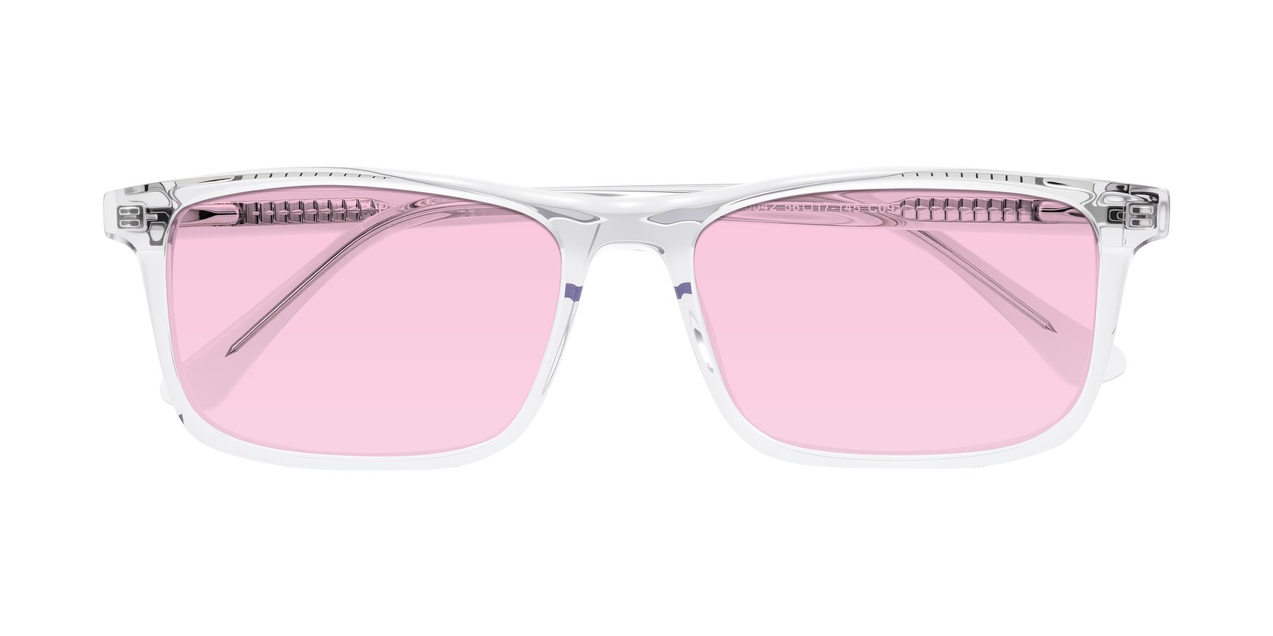 Folded Front of Plan in Clear with Light Pink Tinted Lenses