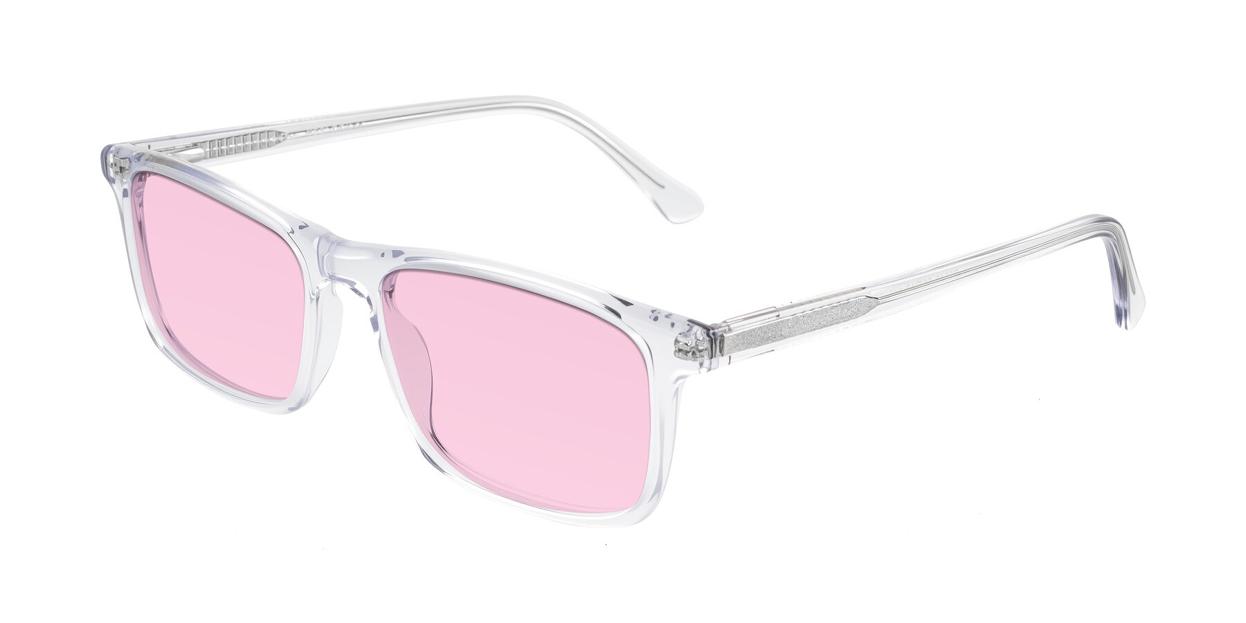 Angle of Plan in Clear with Light Pink Tinted Lenses