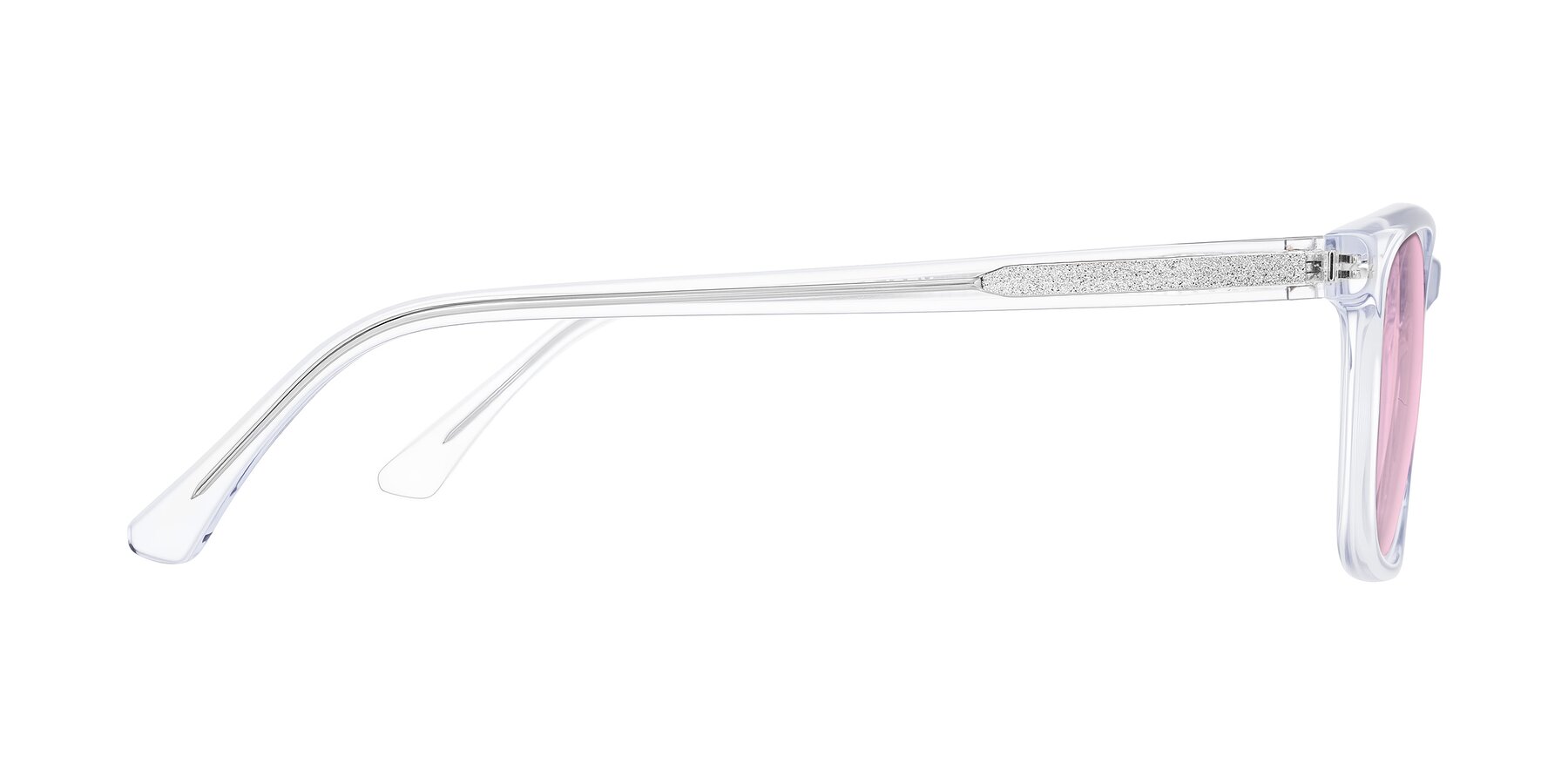 Side of Plan in Clear with Light Pink Tinted Lenses