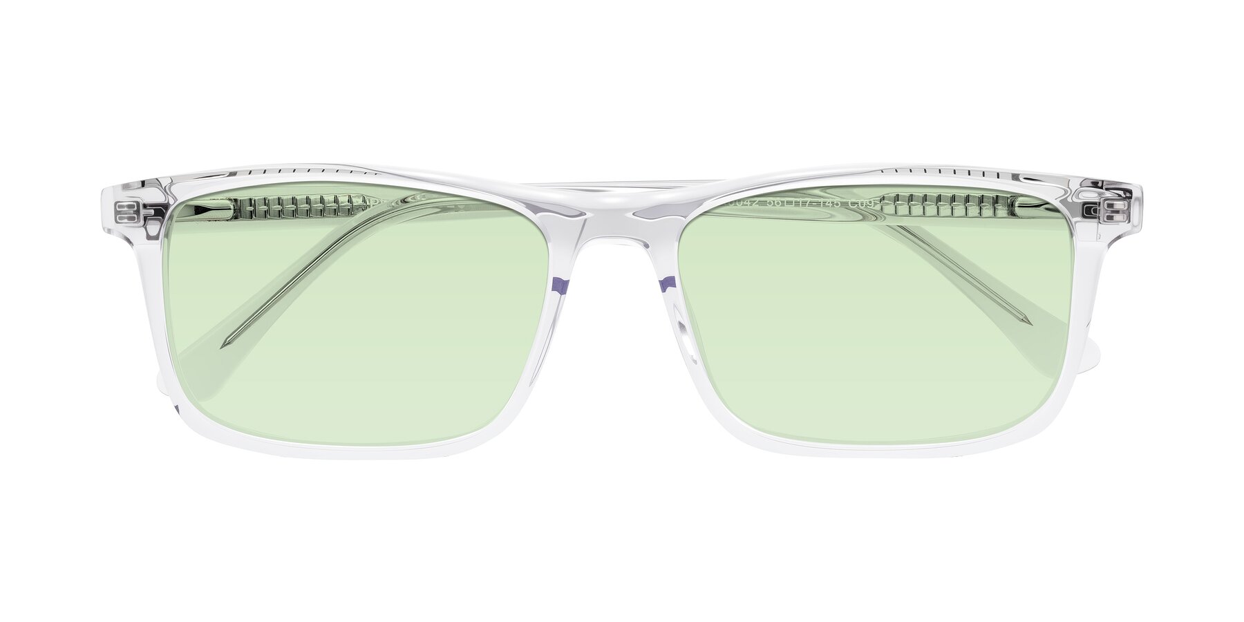 Folded Front of Plan in Clear with Light Green Tinted Lenses